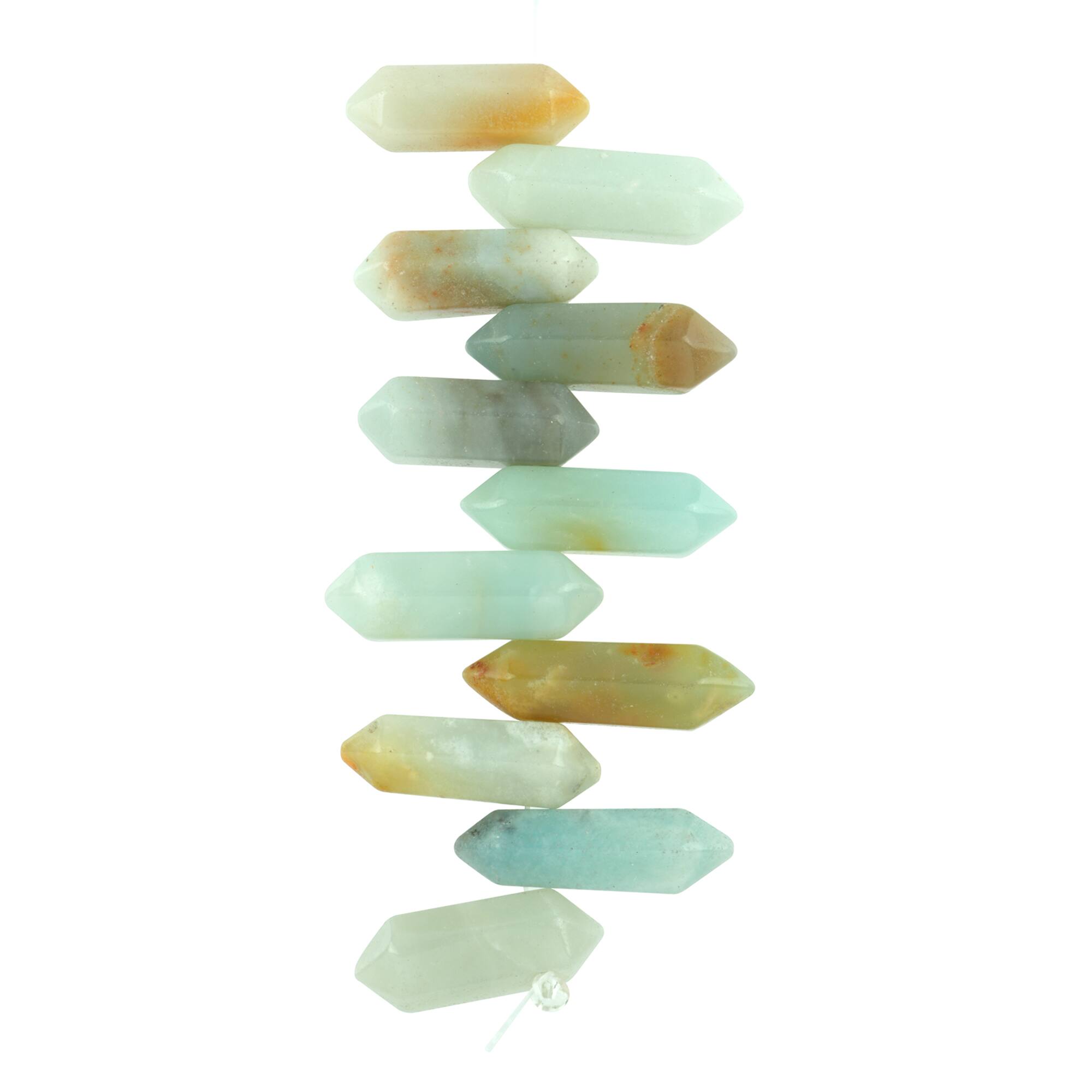 Blue & Green Amazonite Spike Beads by Bead Landing™